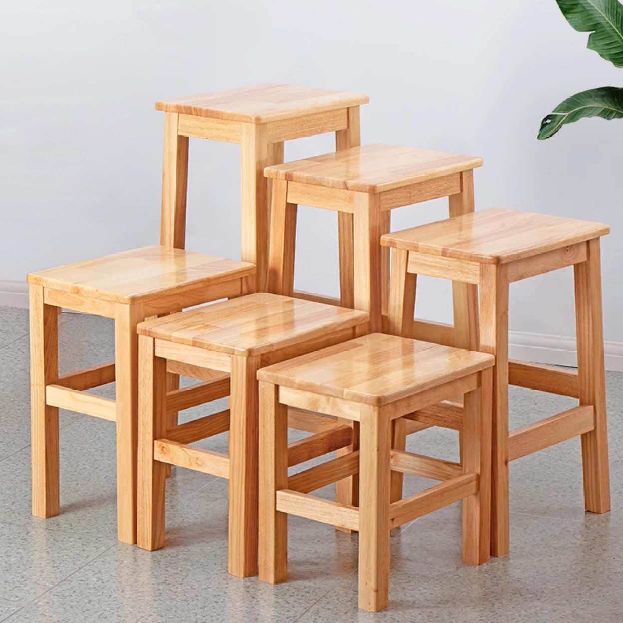 Amazon.co.jp: [Donahutt03] スツール 木製 25*33*30 四角 スクエア